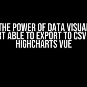 Unlock the Power of Data Visualization: Export able to Export to CSV using Highcharts Vue